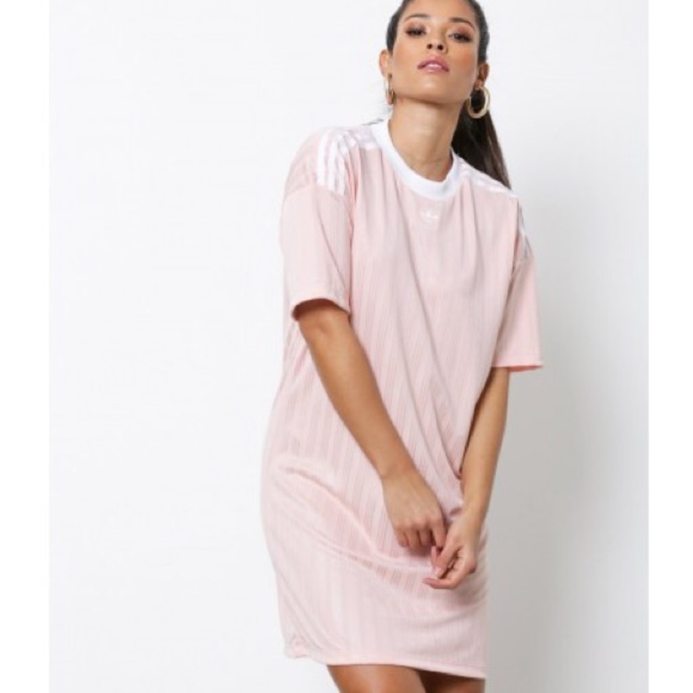 Adidas Originals Pink Jersey Trefoil Dress